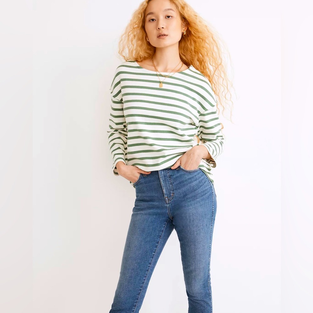 Madewell Luxe Long-Sleeve Tee in Falon Stripe